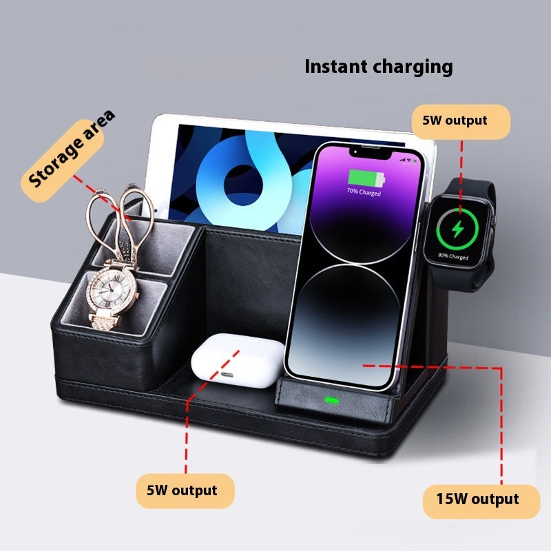 Three-in-One Wireless Charger with Storage Box