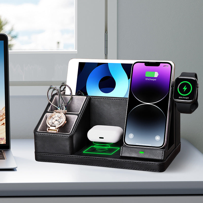 Three-in-One Wireless Charger with Storage Box